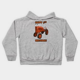 Happy 9th Birthday tractor design Kids Hoodie